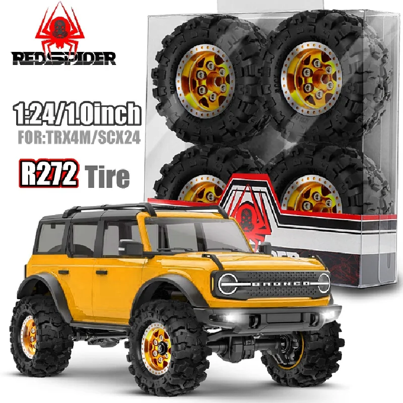 ชุดยางรถปีนเขา RS Red Spider 1/18 TRX4M Horse Climbing Car FMS Gold Mining Storm Bronco รุ่น R272 พร้อมรีโมทคอนโทรล อะไหล่และอุปกรณ์เสริม