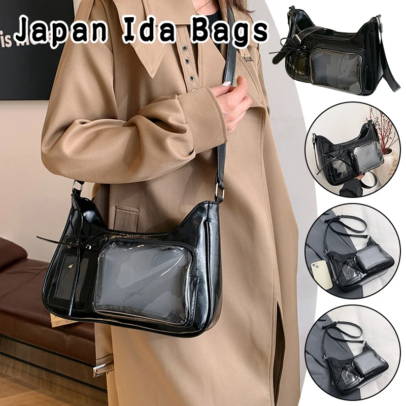 

Women Transparent Shoulder Bag Japanese Style Ida Crossbody Bag for Students, Fashion Designer Handbag Outdoor Daily