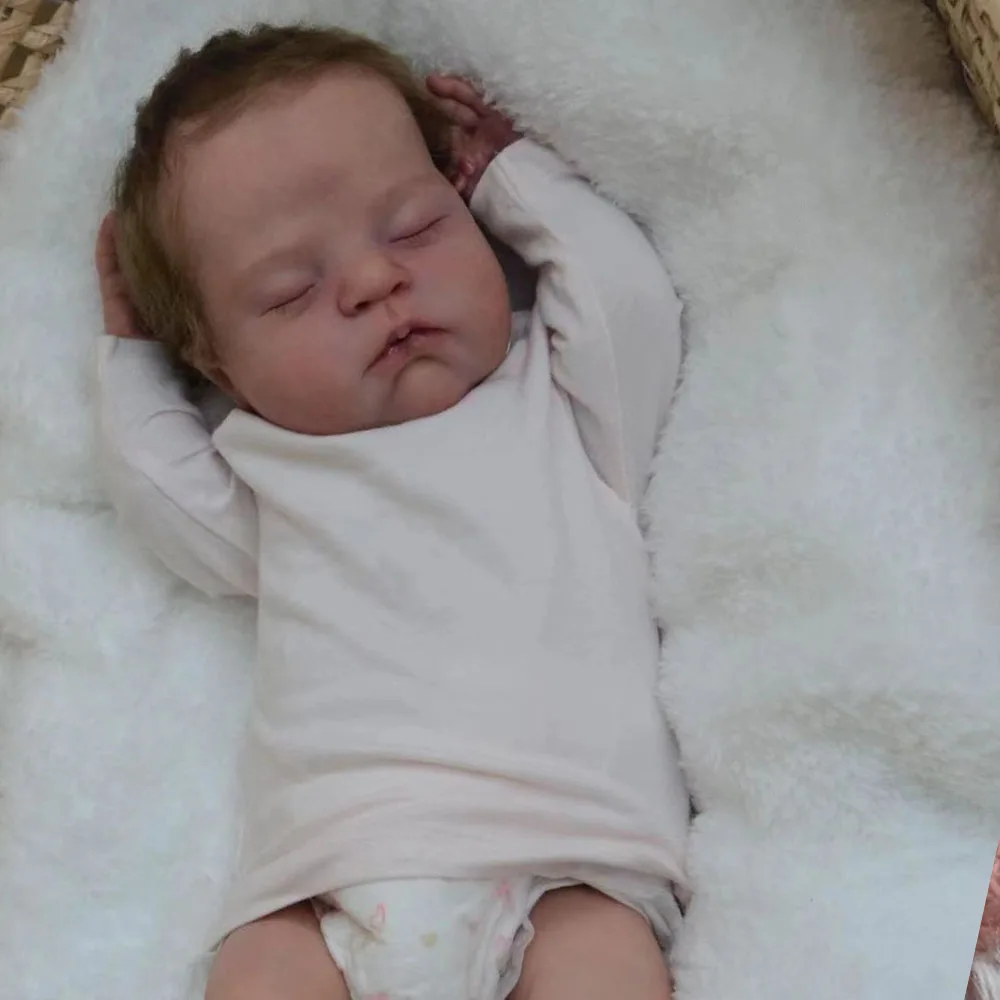 

48CM Reborn Doll Finished Newborn Sleeping Baby Lifelike 3D Painted Skin with Visible Veins Muñecas Bebe Reborn