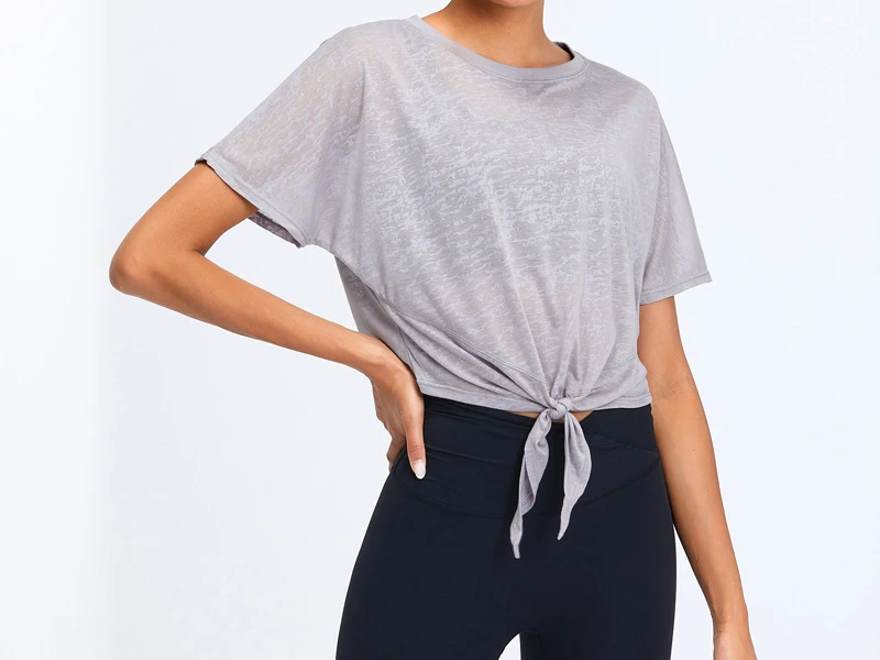 

Sports Short-sleeved Women's Loose T-shirt Quick-drying Running Training Fitness Yoga Clothes Breathable Thin Crew Neck Top Y2K