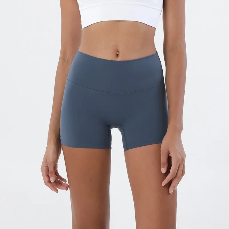 Pantaloncini da allenamento a vita alta Pantaloncini sportivi super elastici da donna Pantaloncini da motociclista da yoga per nudità fitness