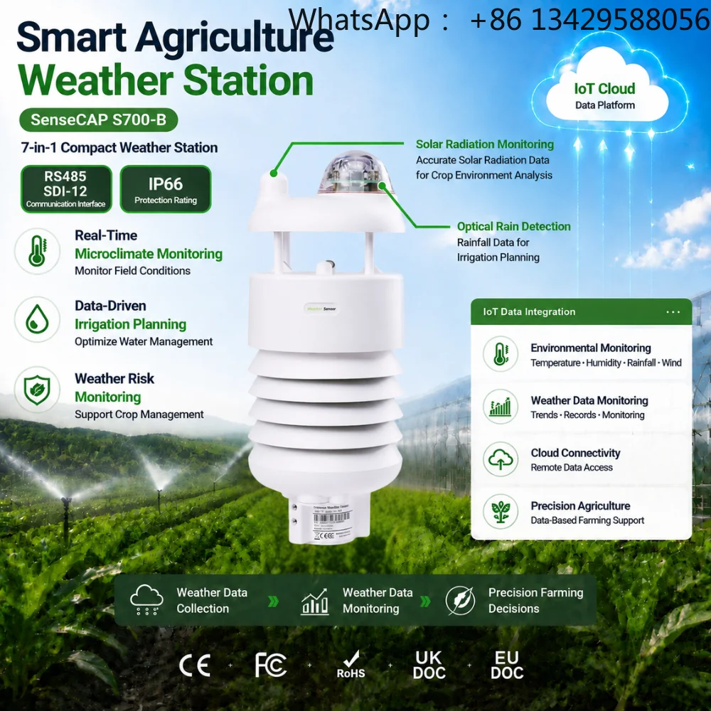 Precision Farming In Agriculture - SenseCAP S700-B 7-in-1 Smart Agriculture Weather