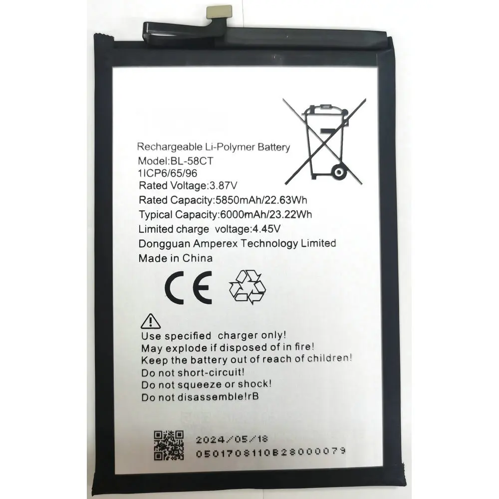 Новый сменный оригинальный аккумулятор BL-58CT для мобильного телефона TECNO Spark 7 Pro KE6J Spark 7T KF6 KF6P KF6J KF8 1CP6/65/96