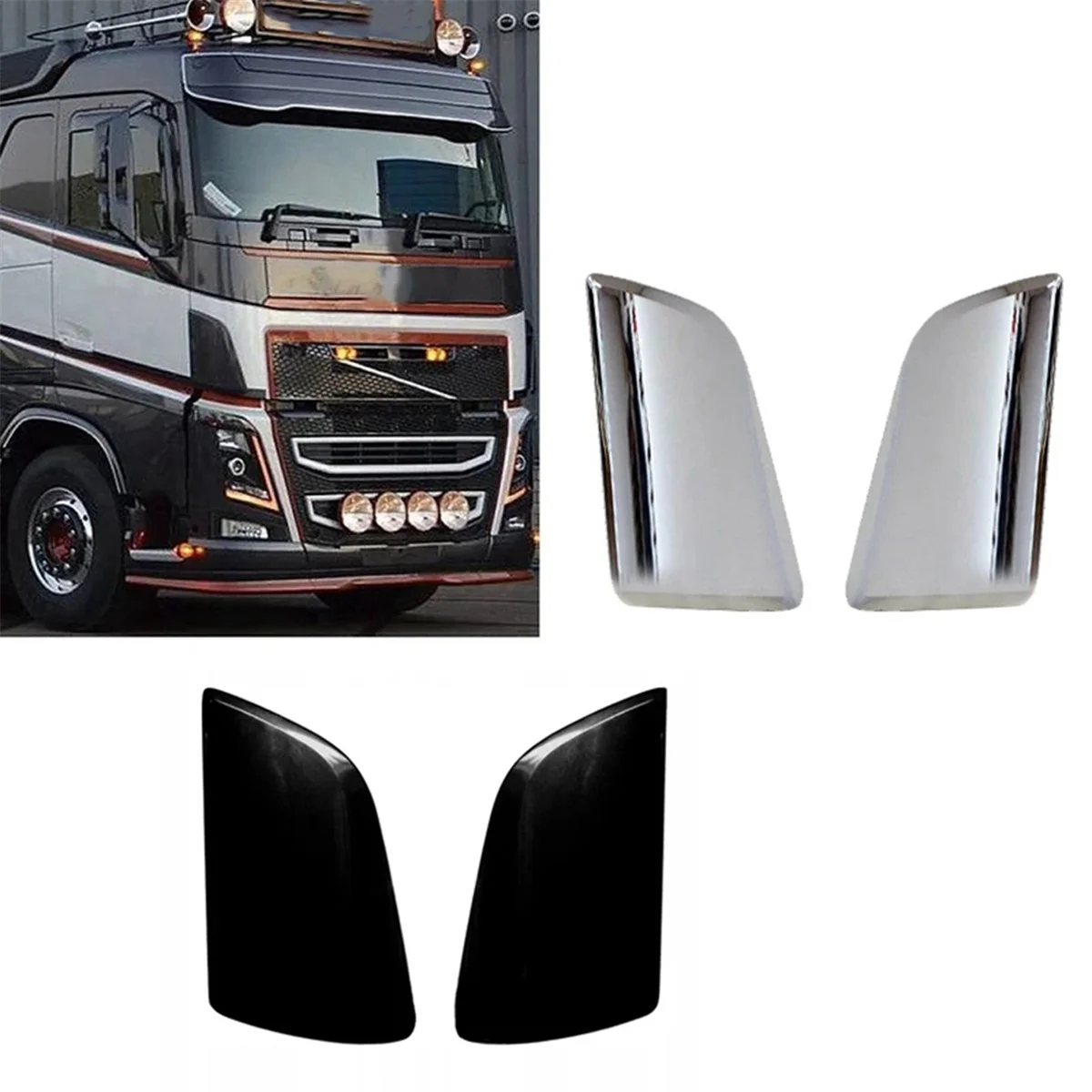 1 Pair Car Front Corner Deflector Panel Fit for Volvo Fh4 Iv Euro 6 Truck 82392945 82392946,