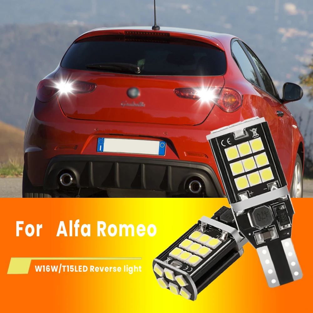 Luz LED de respaldo para coche, lámpara de marcha atrás para Alfa Romeo Giulietta 145, 146, 147, 156, 166, 159 GTV Spider Brera Mito, P21W BA15S