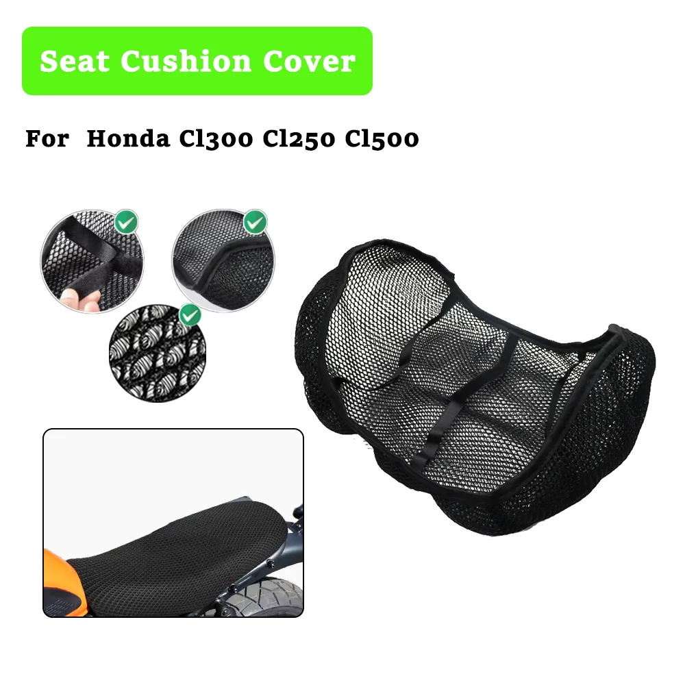 For Honda CL500 CL300 CL250 CL 500 250 300 Motorcycle Seat Cover 3D Elastic Breathable Heat Resistant Anti Slip Protective Pad