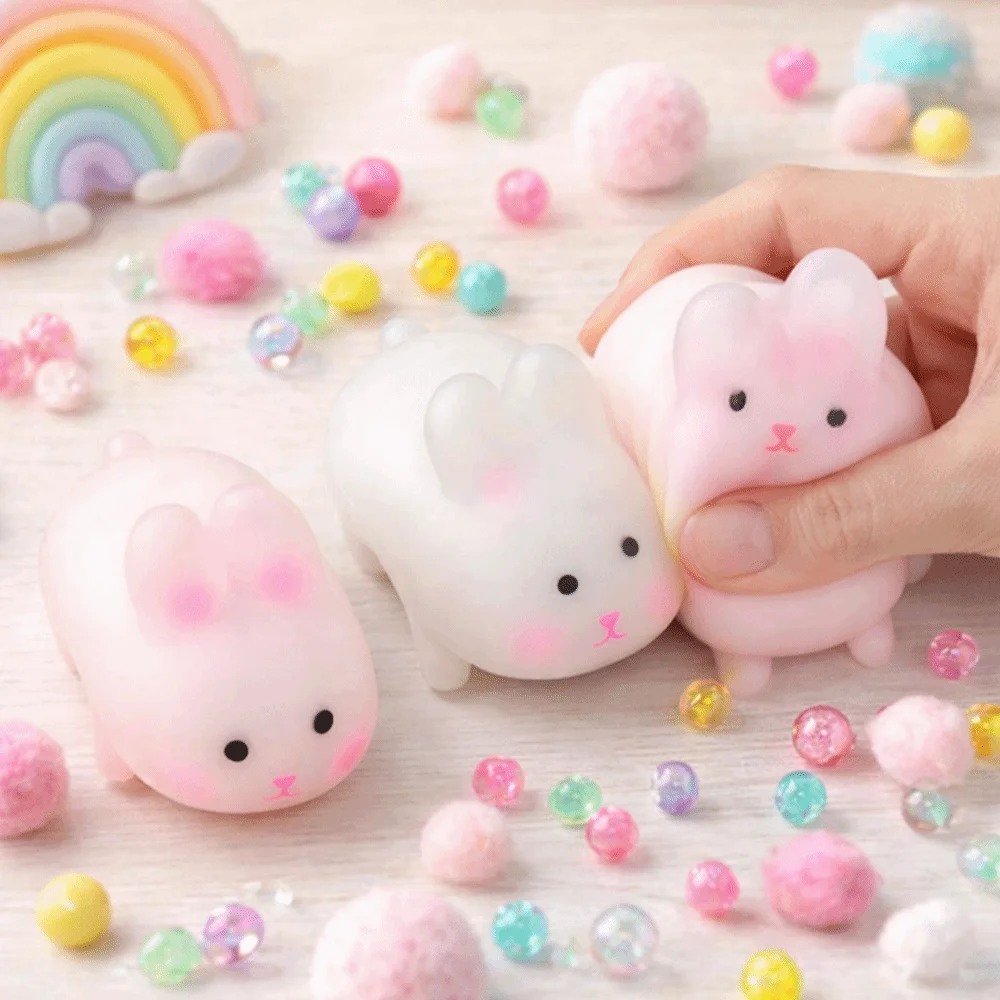 

Color Changing Rabbit Pinch Le Rebound Squeeze Cute Heart Rabbit Sensory Toy Squishy Bunny Color-changing toy Kid Adult