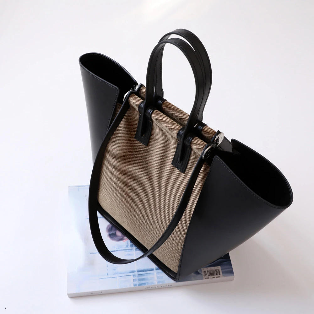 2024 New Contrast Color Patchwork Large Capacity Bag Women Commuter Totes Single Shoulder Crossbody Handbags Purse Chic Clutches