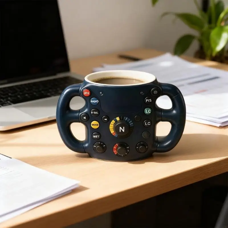 37ME High Quality Nonrust Steel Mugs 3D Racing Design Durable Resin Coated