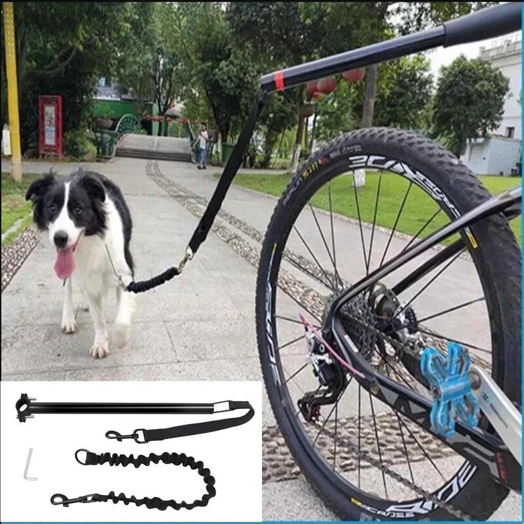 Bicycle Walking Dog Leash, Dog Leash, Removable Elastic Dog Bicycle Leash, Metal Leash, Cycling Liugo