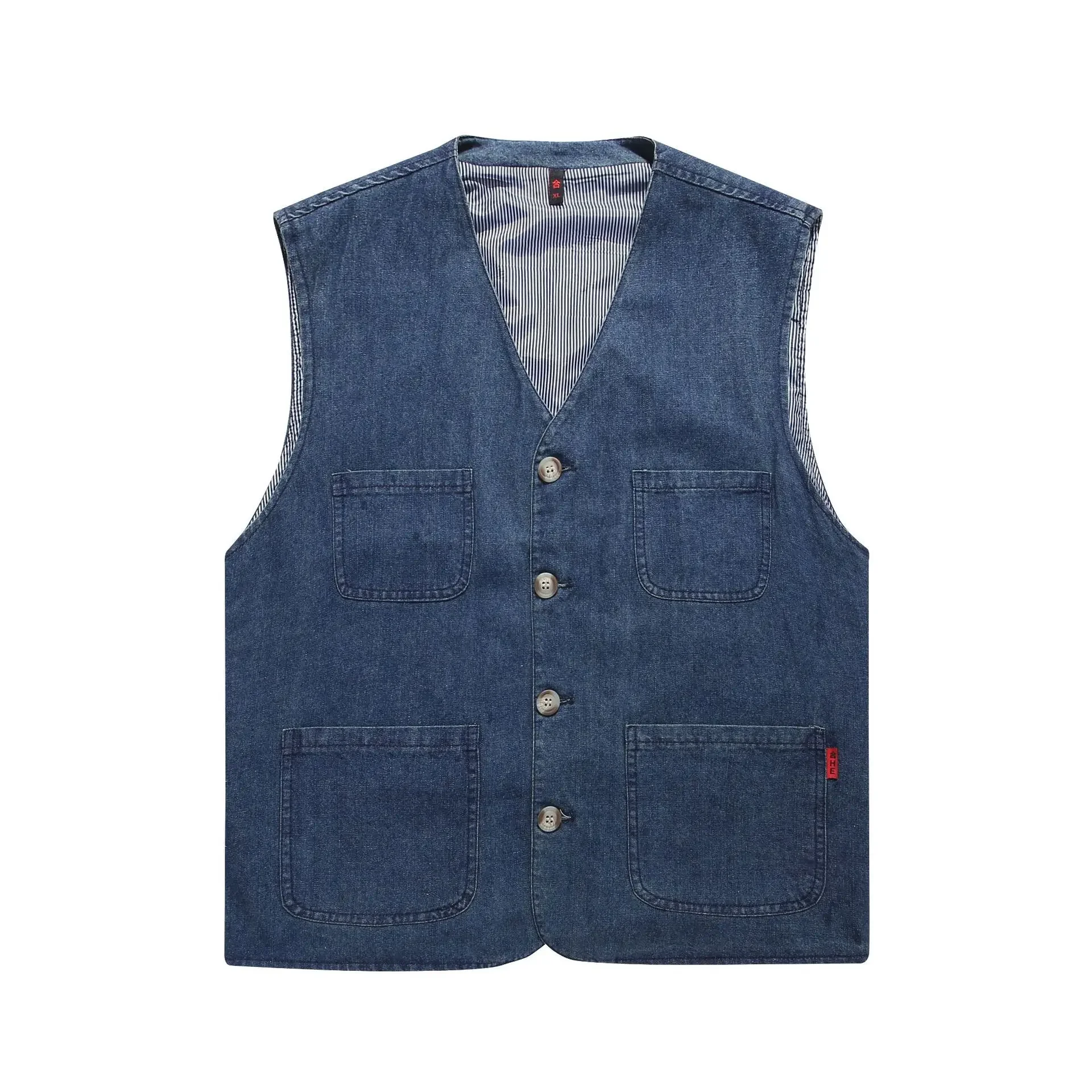 Spring And Autumn New Denim Waistcoat Men Loose Casual Sports Vest Men\'s