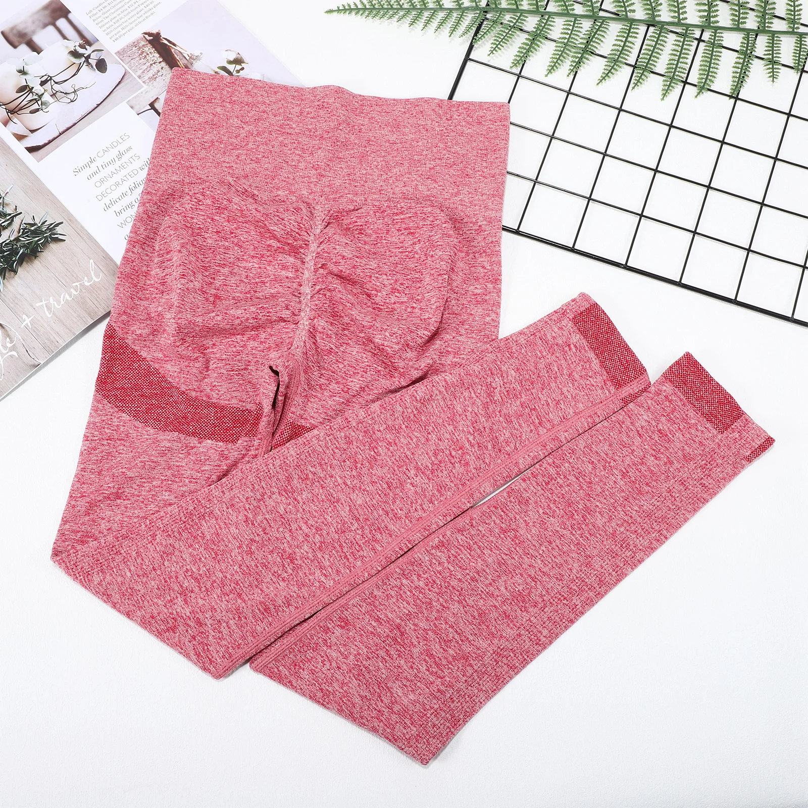 

High Waisted Yoga Pants Pants Tight Fitting Women Gym Leggings Fitness Sports Tights Solid Color Breathable Fabric