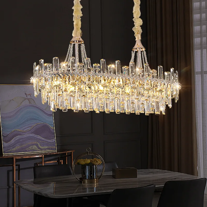 

Nordic LED Crystal Chandeliers Luminaria Luxury Hotel Villa Ceiling Chandelier for Living Room Dining Room Bedroom Home Decor