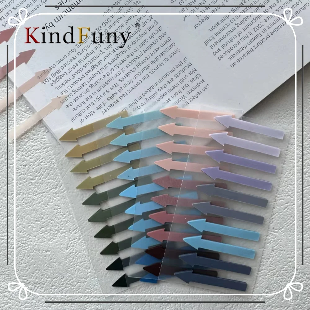

800 sheets Transparent Fluorescent Index Tabs PET Arrow Flags Sticky Note for Page Marker Planner Stickers Office School