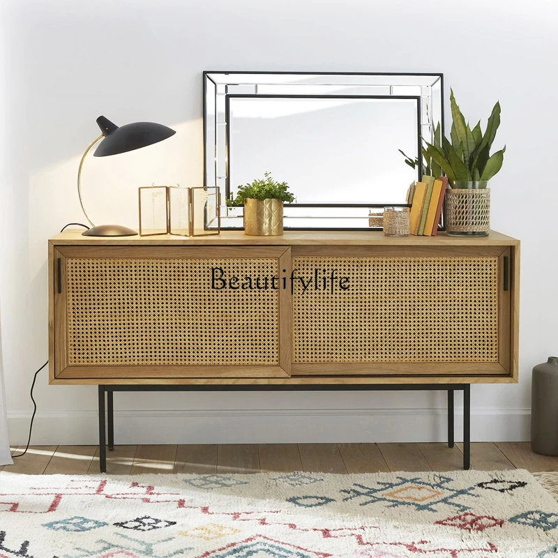 Nordic Full Wooden Ball Lockers B & B Simple TV Cabinet