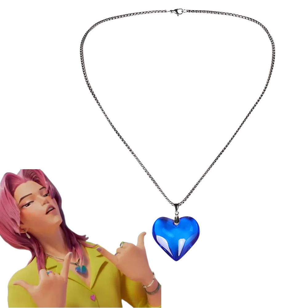 

2025 Cartoon Demon Hunter of KPop Cosplay Romance Blue Necklace Accessories Costume Outfits Disguise Halloween Carnival Props