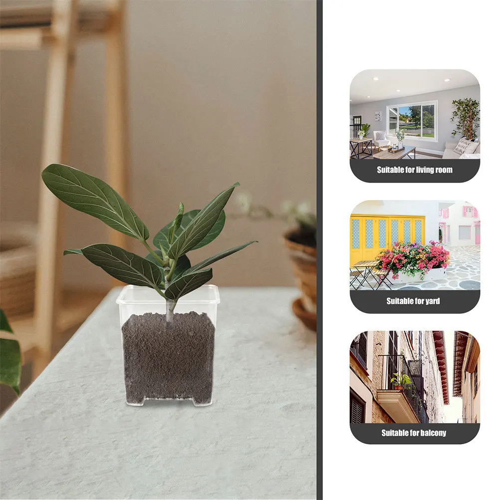 4 قطعة مزارعي الأوركيد واضحة الاكريليك الحضانة أواني الزهور تنفس وعاء للنباتات زراعة الأوركيد ديكور حديقة المزارعون الأواني