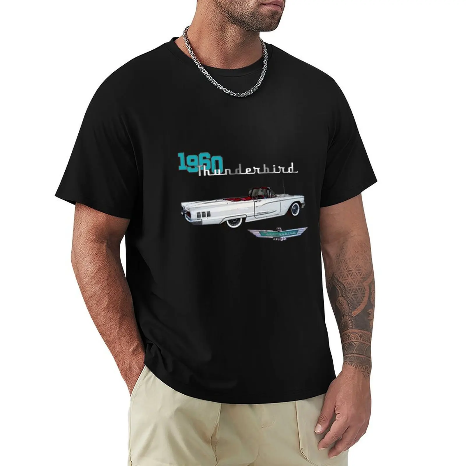 1960 Thunderbird 1960 THUNDERBIRD CONVERTIBLE T-Shirt t shirt man cotton T-Shirt
