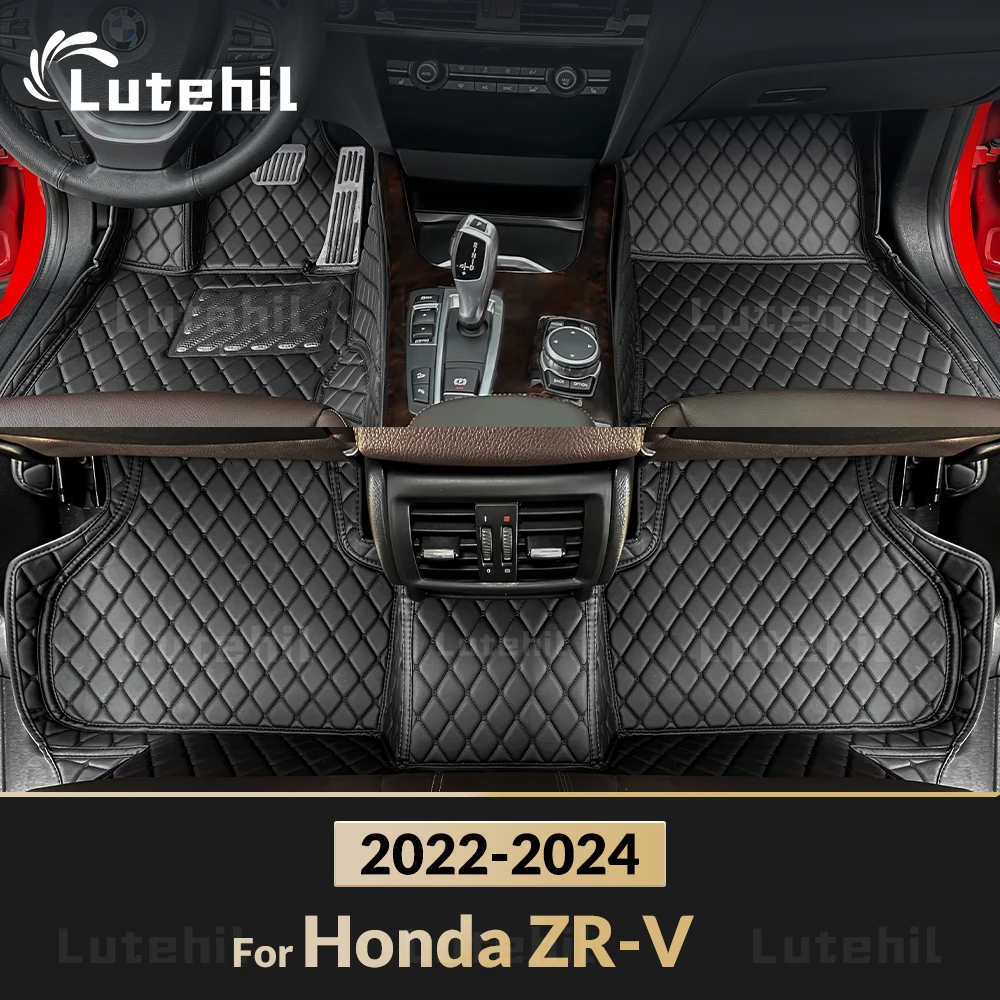 Lutehil Car Floor Mats For Honda ZR-V 2022 2023 2024 Custom Auto Foot Pads Automobile Carpet Cover Interior Accessories