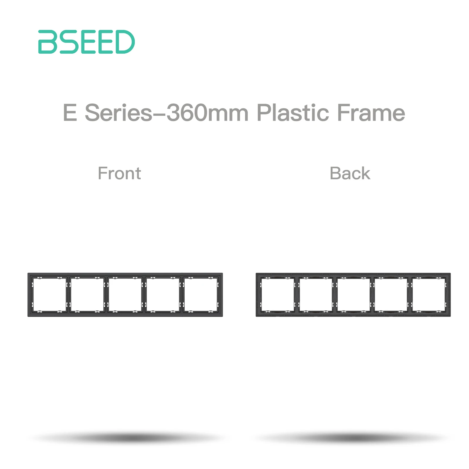 BSEED Tastenschaltermodul USB Telefon Ladebuchse Teile Wandlichtschalter Schlüsseleinsatz Kunststoffrahmen Kombination E-Serie Schwarz 5