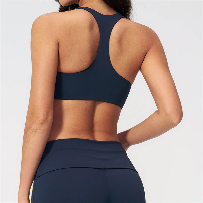 TRY TO BN Gym Tops Woman Shockproof High Strength Yoga Sports Bra Fitness Underwear Running Workout Clothes Removable Chest Pad