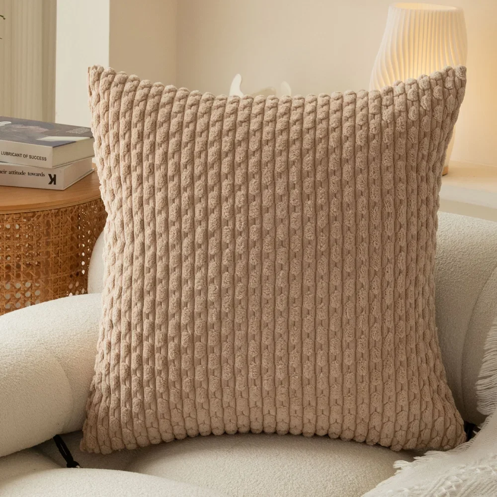 Classic Short Chain Corduroy Cushion Cover Pillowcase Home Living Room Sofa Car Seat Back Pillow Case 30x50 40 45 50 55 60CM