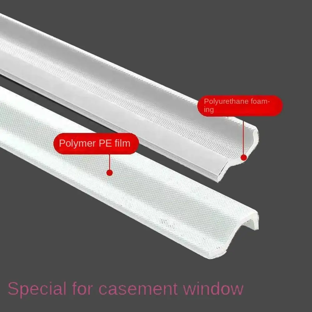 New Soundproof Foam Flat Window Sealing Strip 2 Meters Flexible Weatherstrip Windproof S-shaped Seal Stopper Door