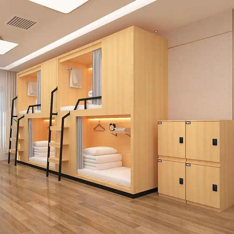 Space capsule bunk bed, school dormitory, apartment bed, youth hostel, homestay, high-low bed