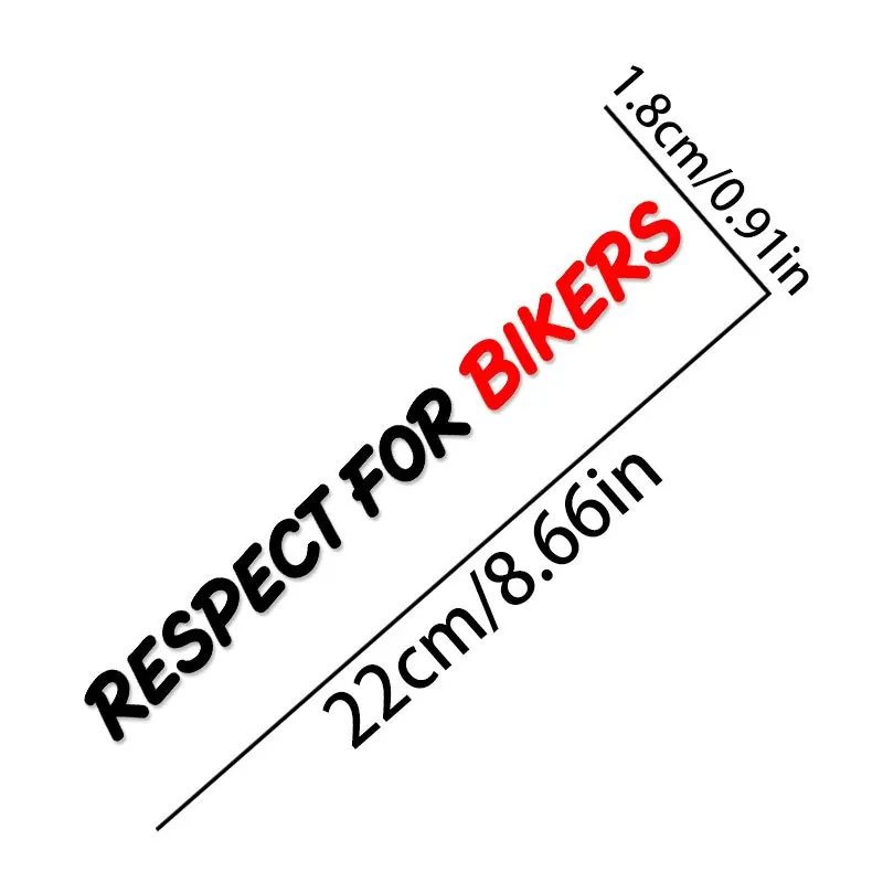 Respect Riders Sticker, Waterproof Vinyl Decal for Motorcycle Helmet and Car