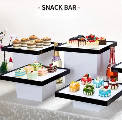 

Fashion Acrylic Dessert Table Plate Holder Bread Foods Drinks Pudding Stand For Wedding Birthday Party Baby Shower Home Feast