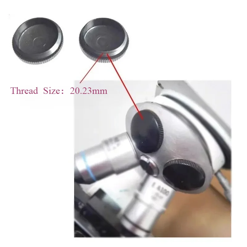 

10pcs Microscope objective lens converter dust lid 20.23mm thread cover Microscope objective lens cover