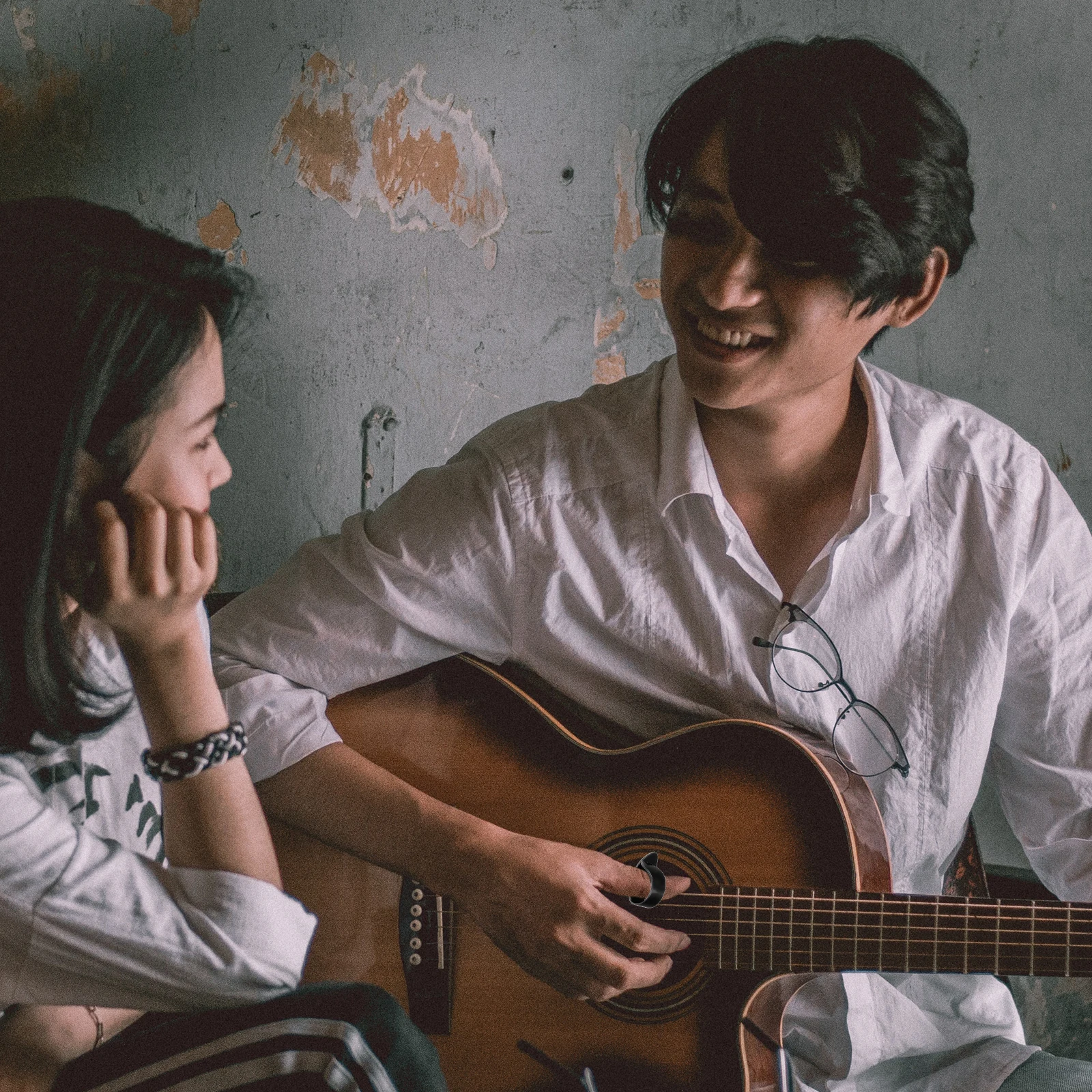 

1Set Guitar Finger Picks Zinc Alloy Abs Durable Ergonomic Design For Guitar Ukulele Banjo Bass Portable Multipurpose Metal Picks