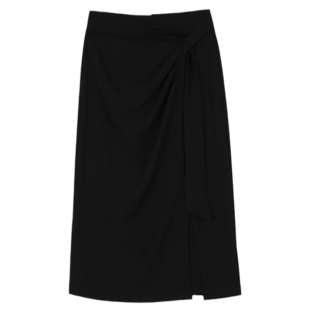 European Station High Waist Half Skirt Women's Spring and Autumn New Light Luxury Versatile Split High end Slim Wrap Hip Skirt