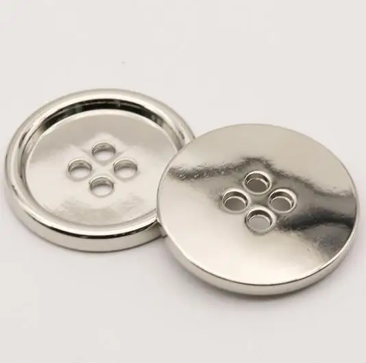 10pcs/lot Size:10mm-25mm Fashion Gold and Silver Black Metal Buttons Round Four-eye Button Handicraft Sewing (SSA-3337)