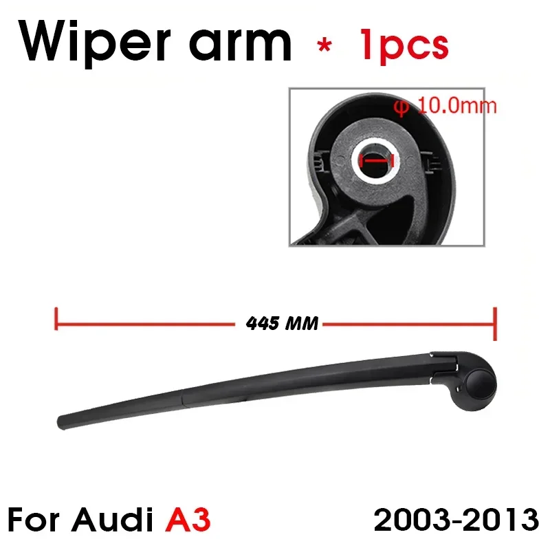 أفضل سيارة الخلفية ممسحة زجاج أمامي الذراع شفرات فرش لأودي A3 2003-2013 الزجاج الأمامي الخلفي اكسسوارات السيارات التصميم