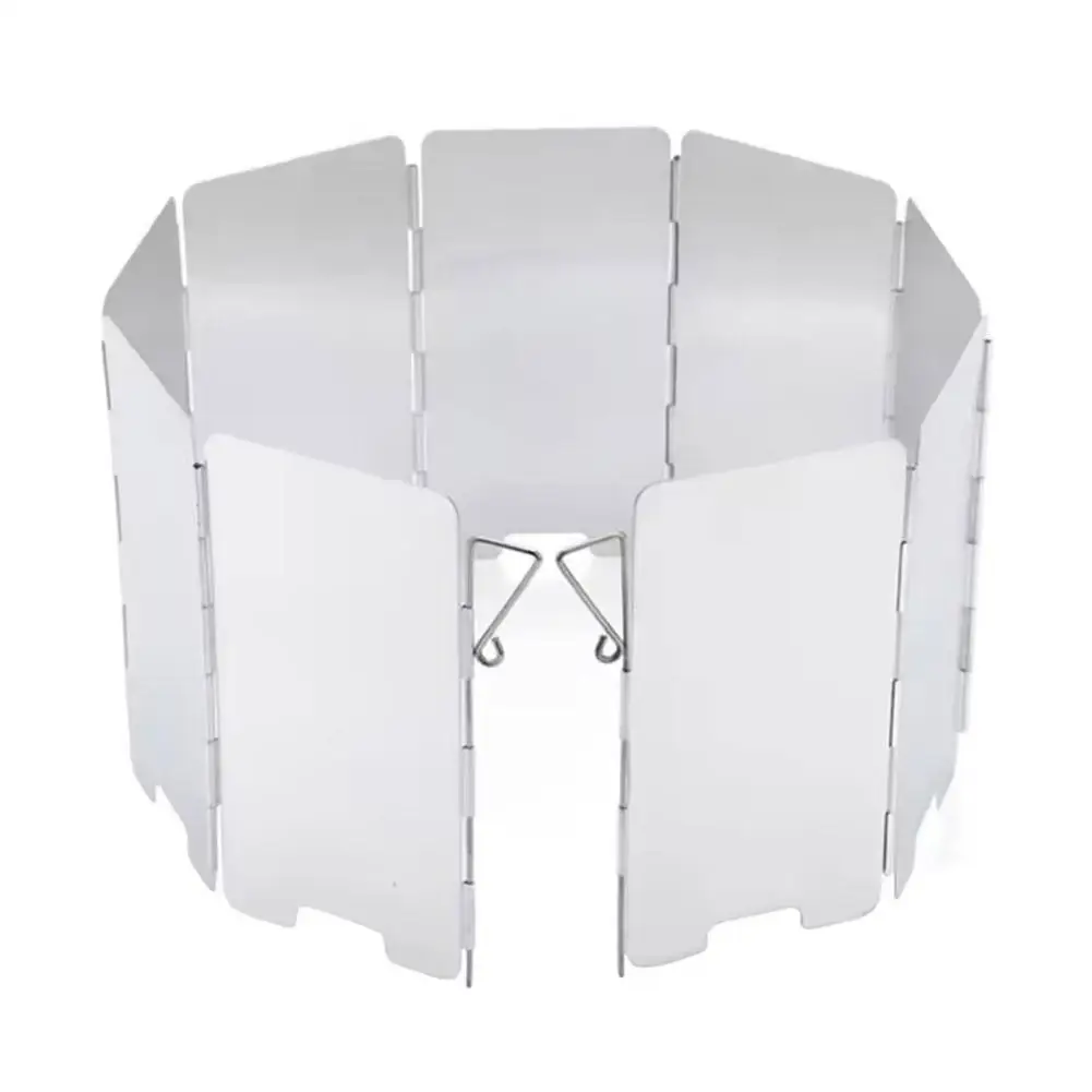 Tragbarer Klappbarer Windschutz aus Aluminiumlegierung für Campingkocher, Outdoor-Kochen, Wandern, Picknick, Effizienter Windschutz, Kompakt – Detail 5
