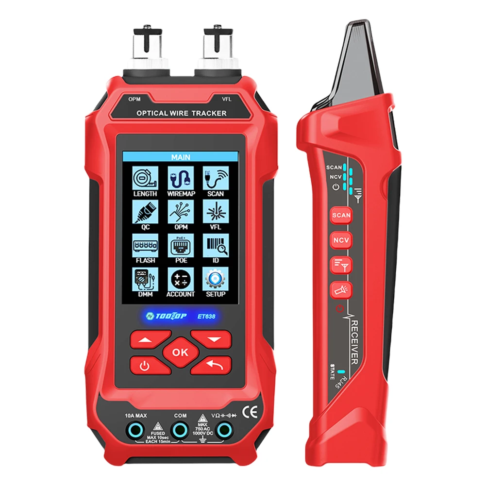 Tester per cavi di rete Tester per cavi Ethernet con collegamenti RJ45 Tracciatore per cavi POE Rilevatore di cavi di rete Tracker Riparazione di rete