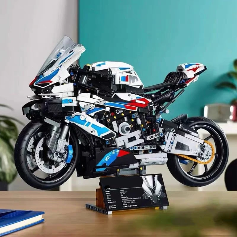 M1000RR MOC Bricks Technisches Motorrad 42130, Modellbausätze für Erwachsene, Konstruktion, Motorradblock, Geburtstag, Weihnachten, Geschenk