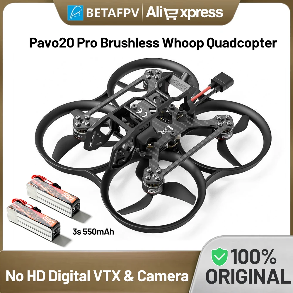 BETAFPV Whoop FPV Drone Pavo20 Pro Brushless Quadcopter ELRS2.4/TBS Version AVA 1104 7200KV Motors without HD Digital VTX&Camera