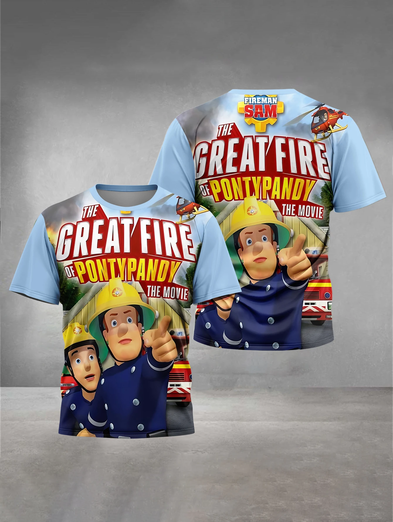 Fireman Sam 3D Print Baby Clothing 5 to 14 Years Male Outdoor Clothes for Children Boy Girl Child T-Shirt Top Shirts