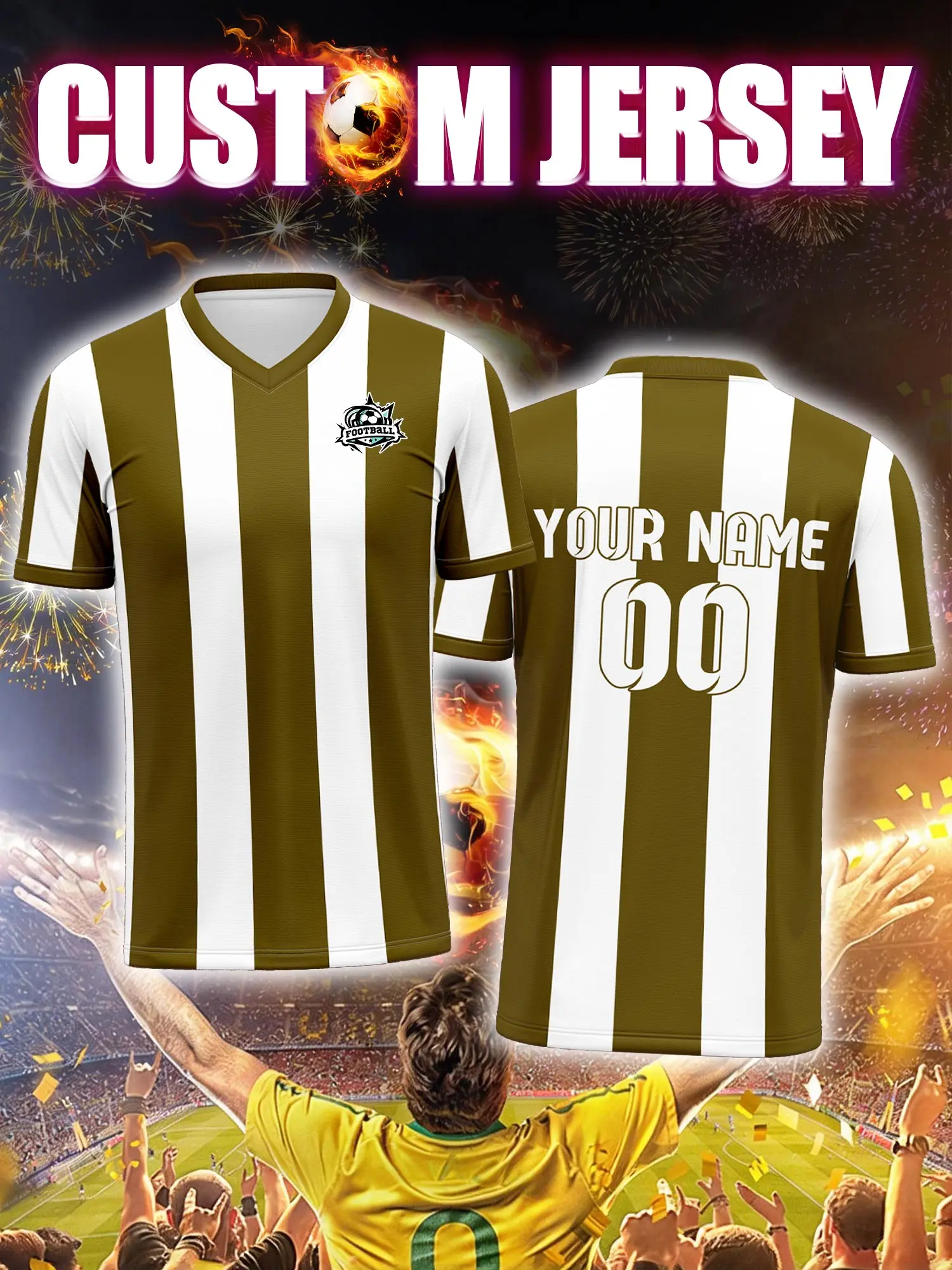 

Custom Soccer Jersey With Custom Image, Number And Name, professional player elite match gear