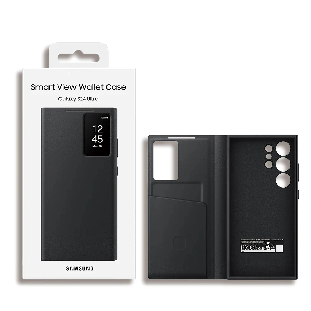 Originele Samsung Smart View Wallet Smartphone-hoes voor Galaxy S24 Ultra Smart View Wallet Flip Case EF-ZS928