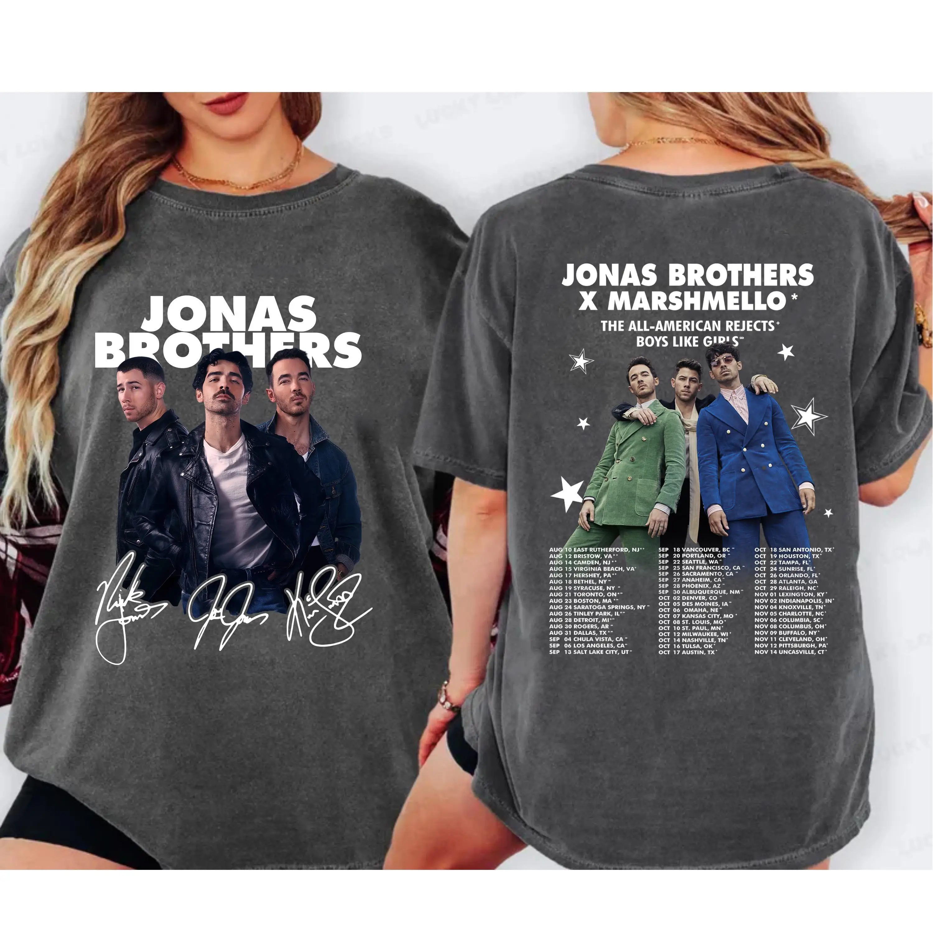 

Рубашка Jonas Brothers Рубашка Jonas Brother Merch Ретро Рубашка Jonas Brothers Tour Футболка унисекс Jonas Retro 90's Jonas Brother