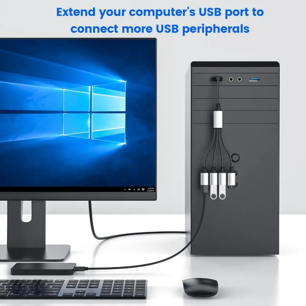 للكمبيوتر المحمول محول نقل البيانات OTG محول نوع C Hub USB المتوسع شحن الخائن