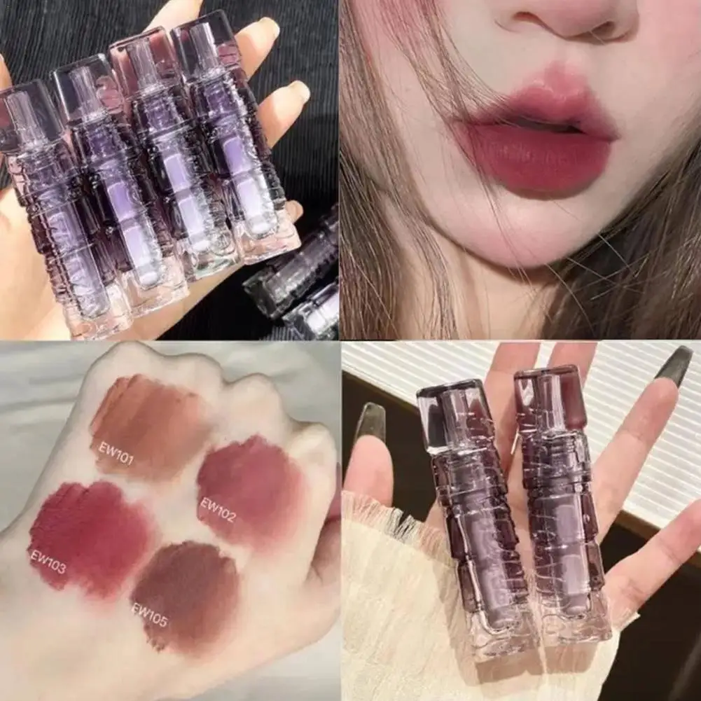 Kakashow Zacht Fluwelen Lip Modder Natuurlijke Nude Kleur Non-Stick Rood Glazuur Tint Matte Lippenstift Make-Up Sexy Lip Blijvende Waterdichte O8q8