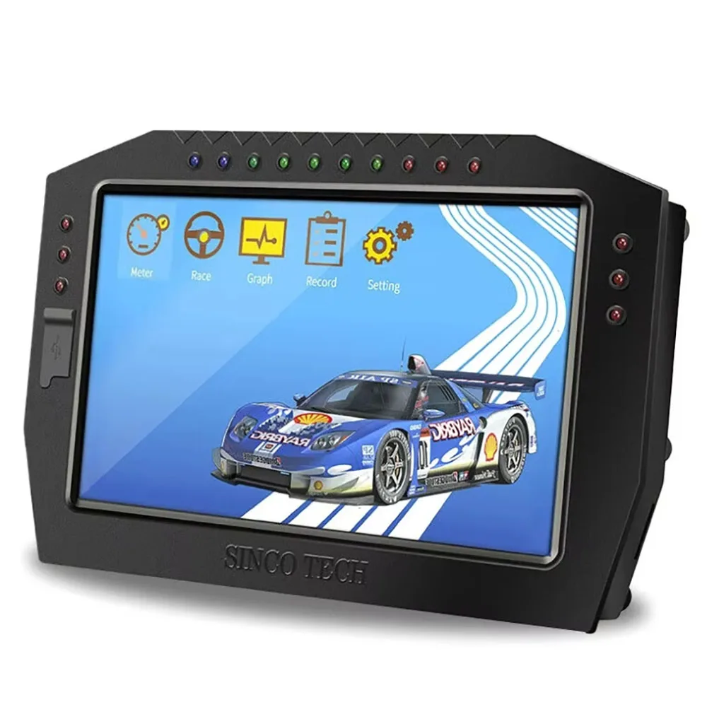 

Цветной ЖК-дисплей с сенсорным экраном для приборной панели DO909, универсальный гоночный приборный щиток, полный комплект датчиков для приборной панели