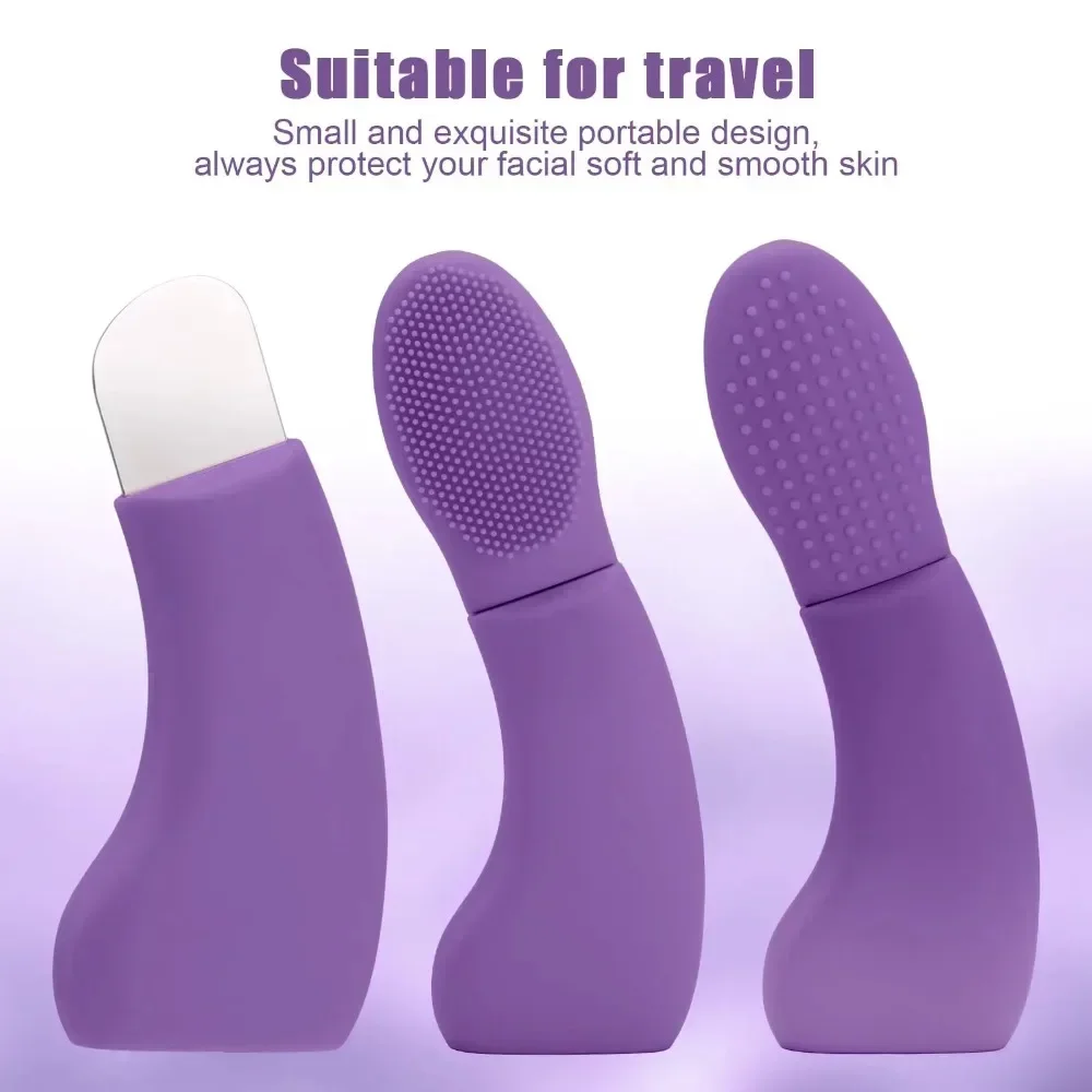 Facial Blackhead Removal Tool Silicone Nose Whitehead Remover Face Scraper for Deep Cleansing Brush Face Spatula Skin Care Tool