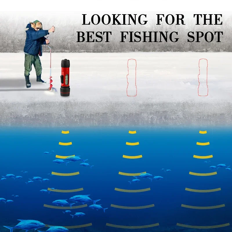 Ice Fishing Echo Sounder Fish Finder Waterproof Depth Digital Handheld Transducer Sensor Sonar Fishfinder Winter Fishing