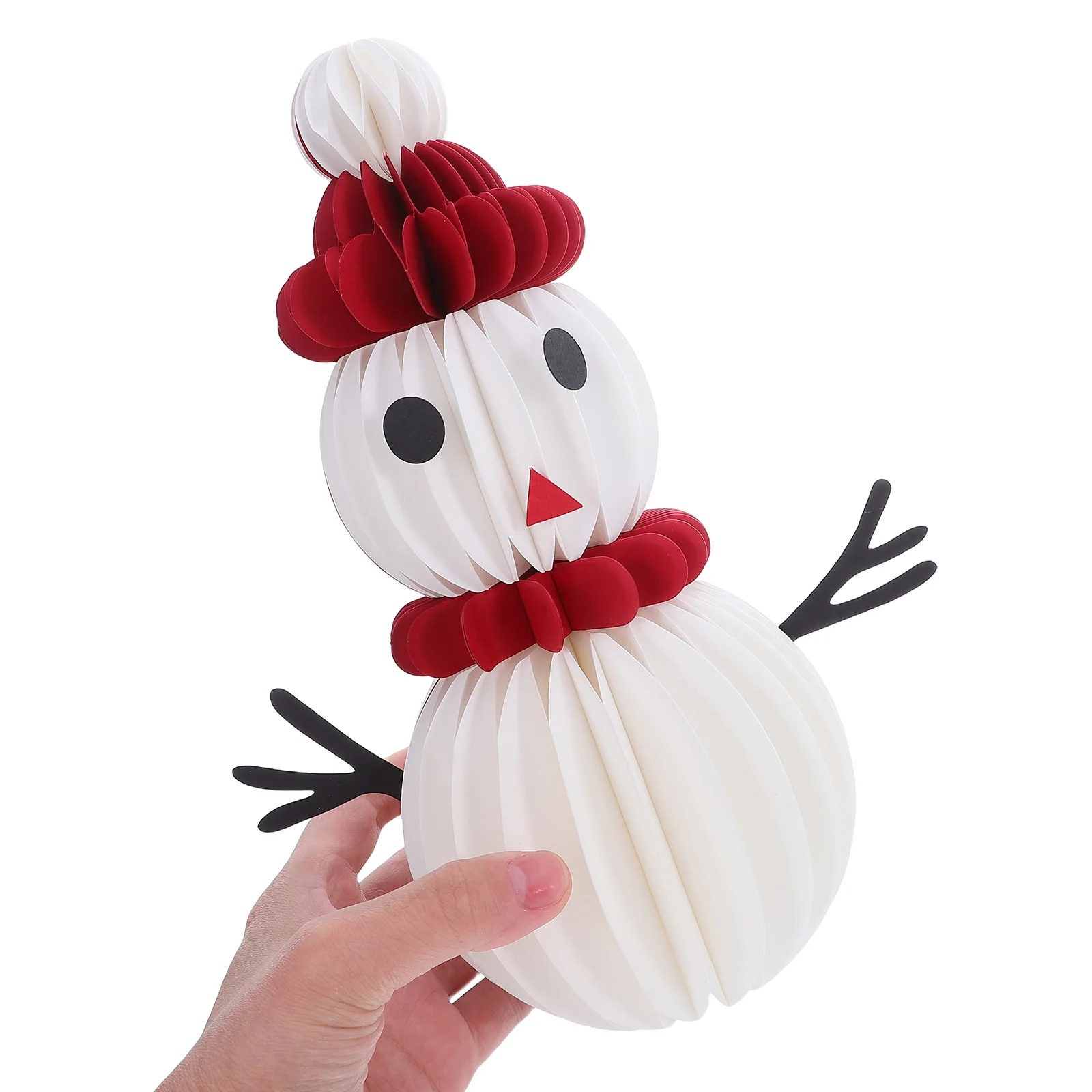 

Christmas Table Centerpiece Snowman Honeycomb Decor Festive Indoor Holiday Decoration for Winter Parties Dining Room Decoration