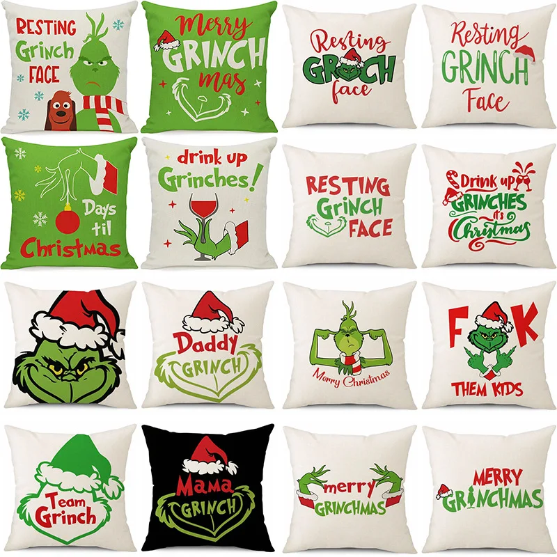 Holiday Decoration Pillow Cover Christmas Living Room Home Sofa Greenkia Living Room Pillow Cushion Cover